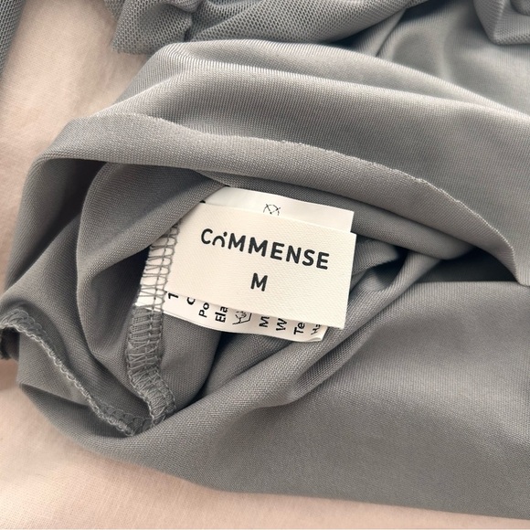 Commense grey draped front mesh sleeve top - Picture 5 of 5